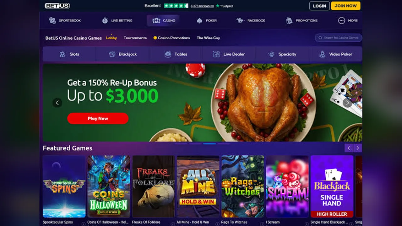 BetUS sportsbook screenshot