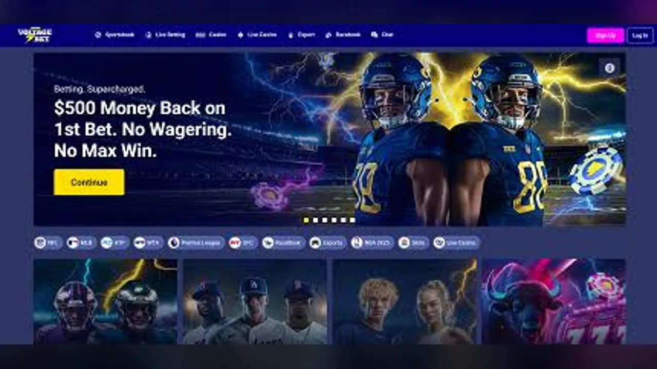 Voltagebet sportsbook screenshot